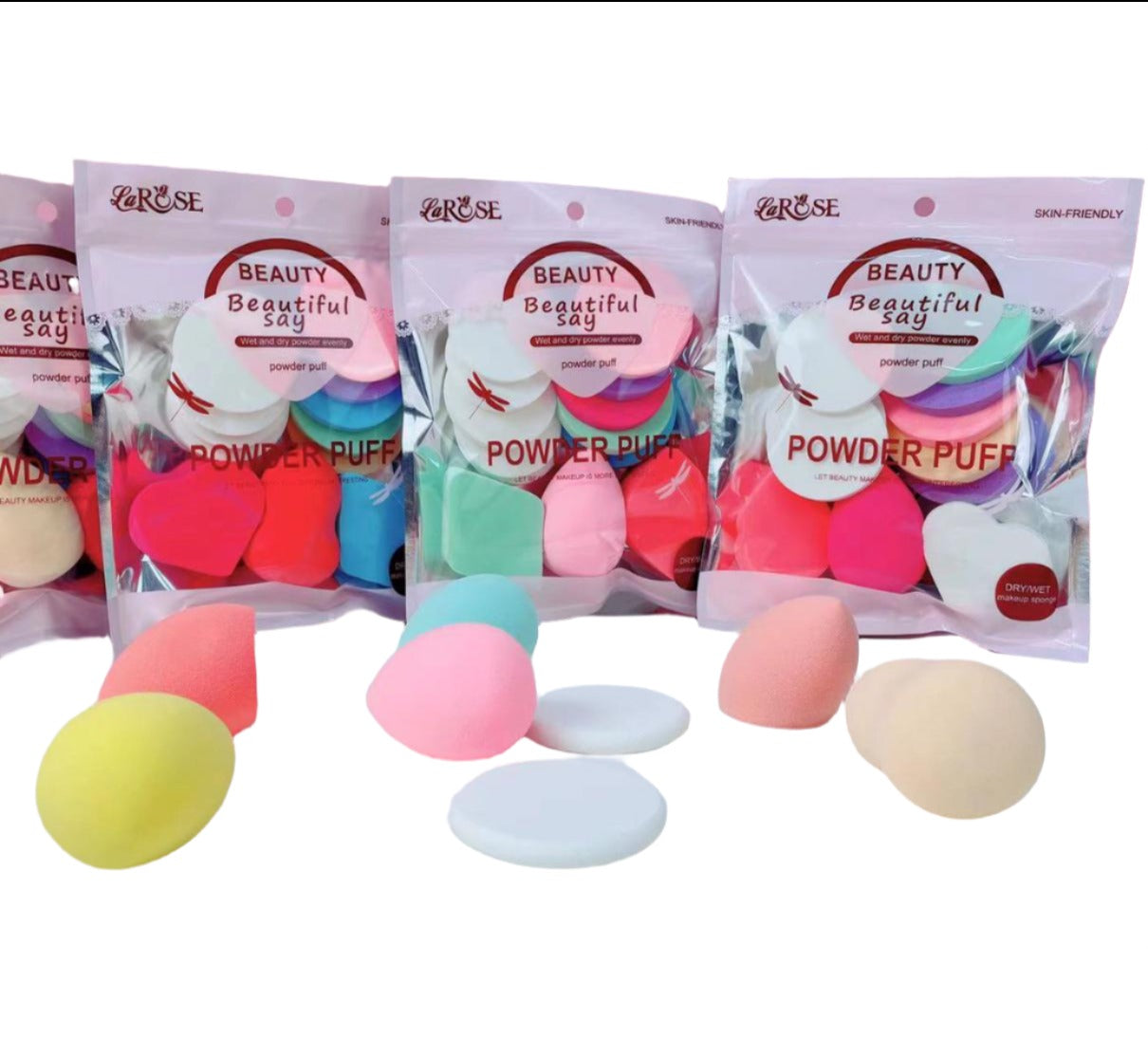 Larose Powder puff and blenders Makeup Sponge (Each Packet Comes with 14 Different Makeup Sponge) - 1