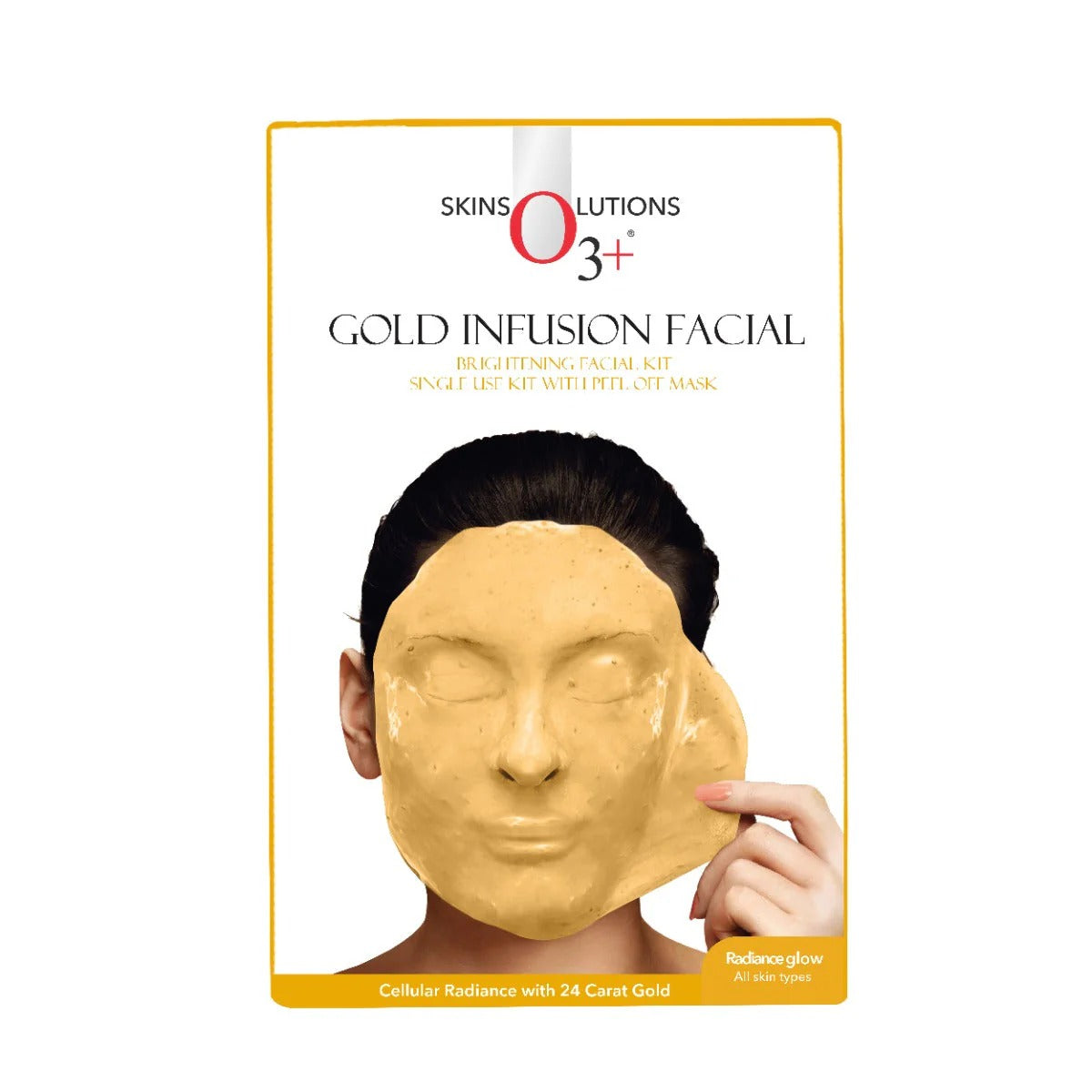 O3+ Plus Gold Infusion Facial Kit - Single Use Kit with Peel Off Mask (45gm+5ml) - 2