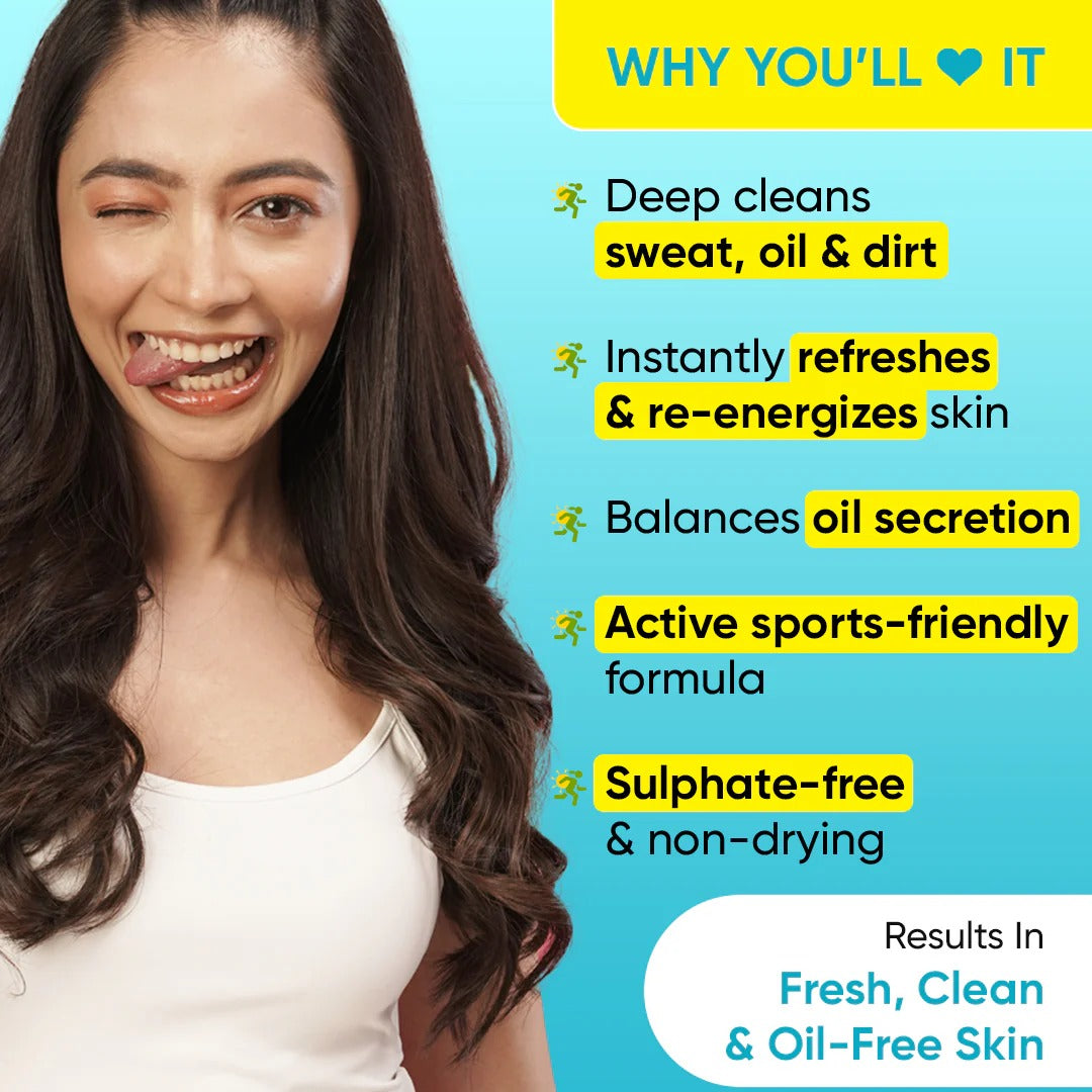 Dot & Key Lime Rush Sports Face Wash – Oil Control & Freshness