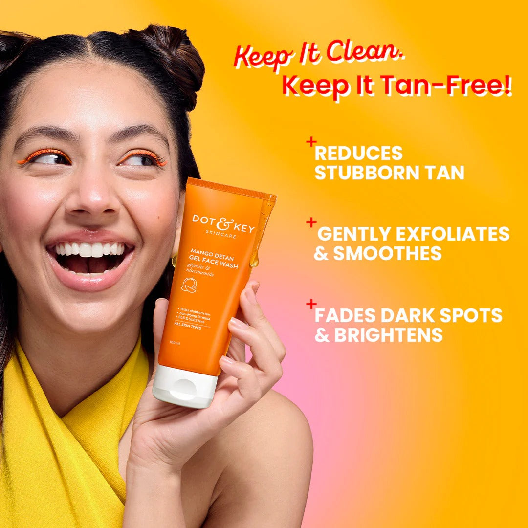 Dot & Key Mango Detan Gel Face Wash – Brightening & Refreshing