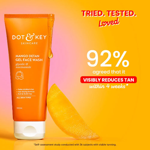 Dot & Key Mango Detan Gel Face Wash – Brightening & Refreshing