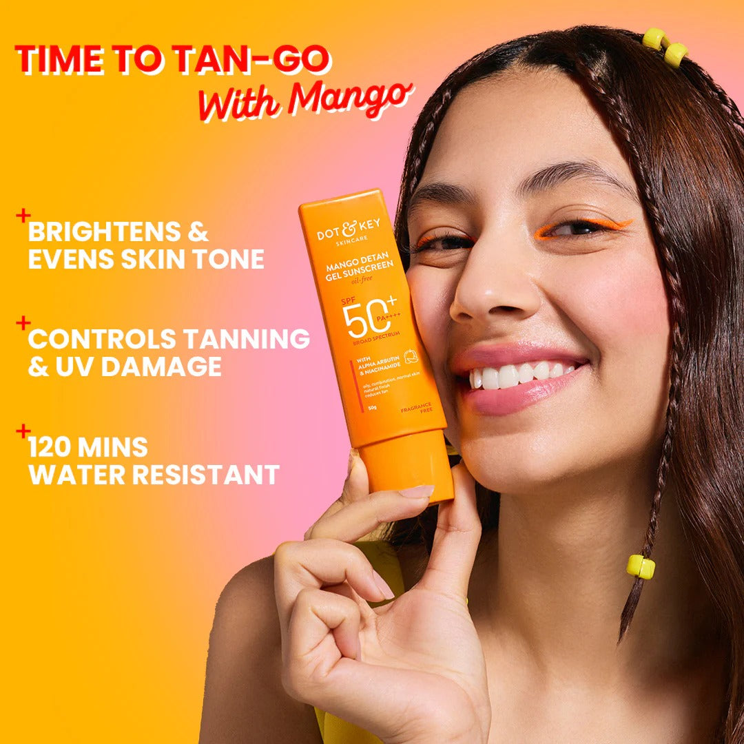 Dot & Key Mango + Detan Gel Sunscreen (Oil-Free) SPF 50+ PA+++