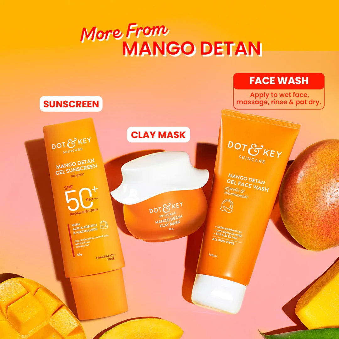 Dot & Key Mango Detan Gel Face Wash – Brightening & Refreshing