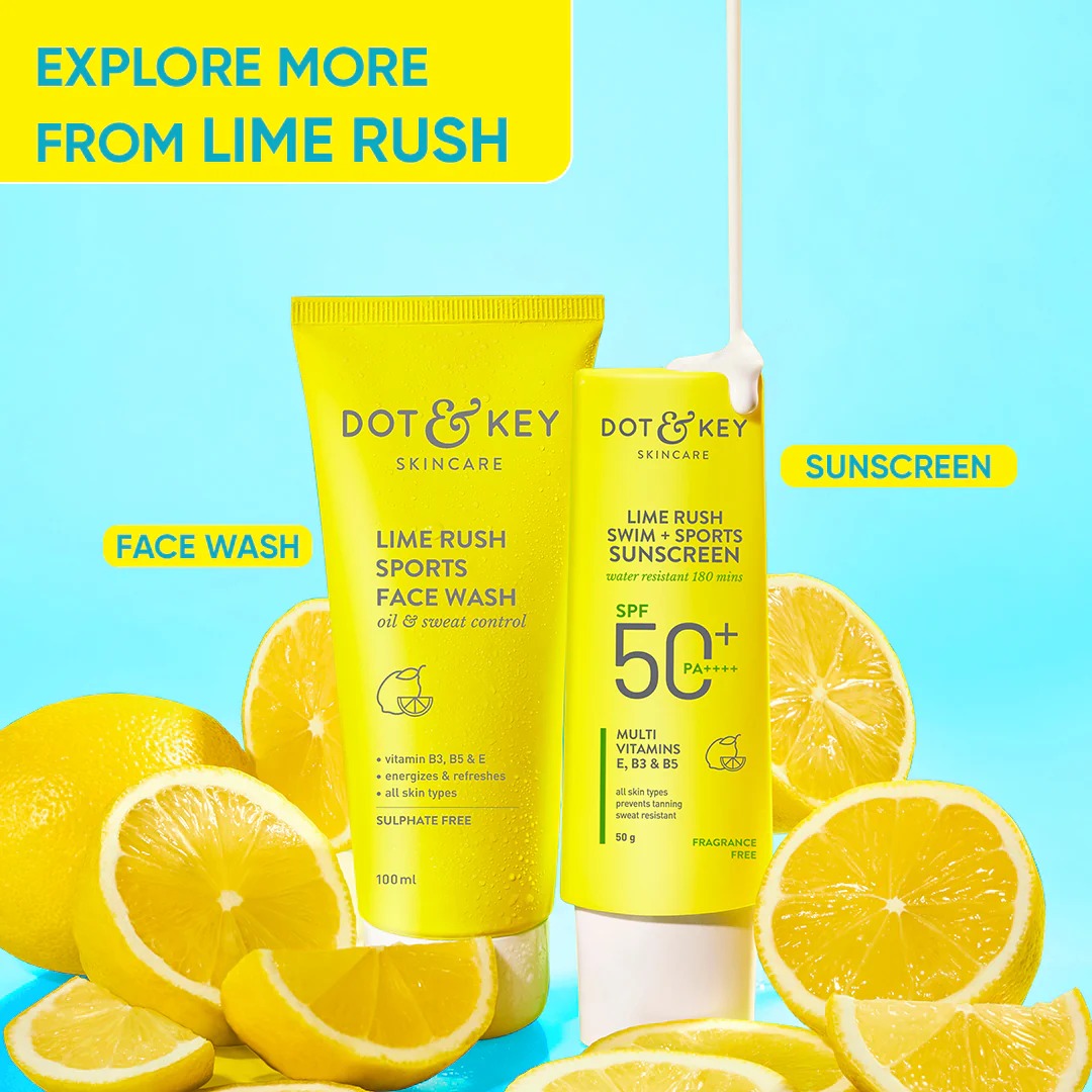 Dot & Key Lime Rush Sports Face Wash – Oil Control & Freshness