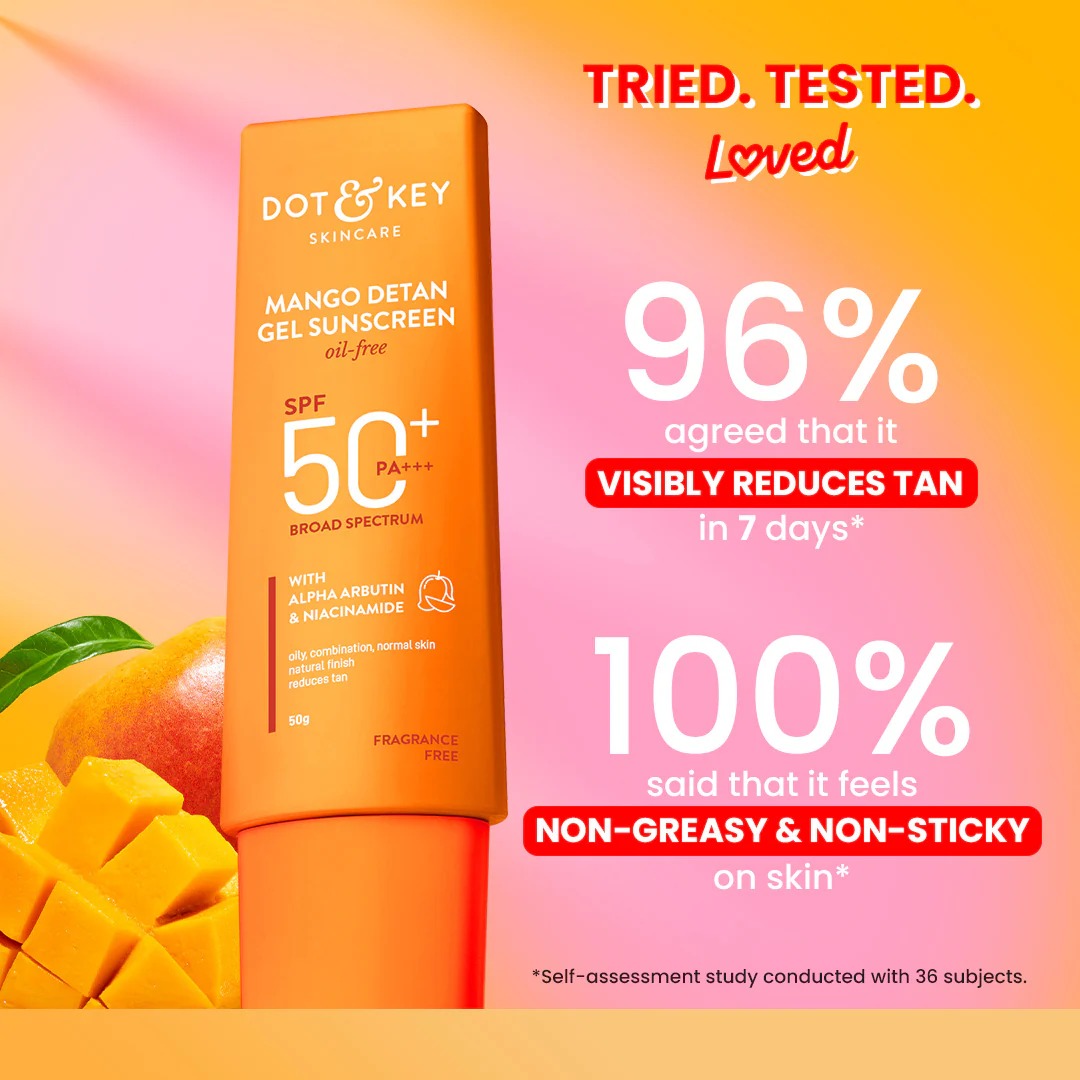 Dot & Key Mango + Detan Gel Sunscreen (Oil-Free) SPF 50+ PA+++