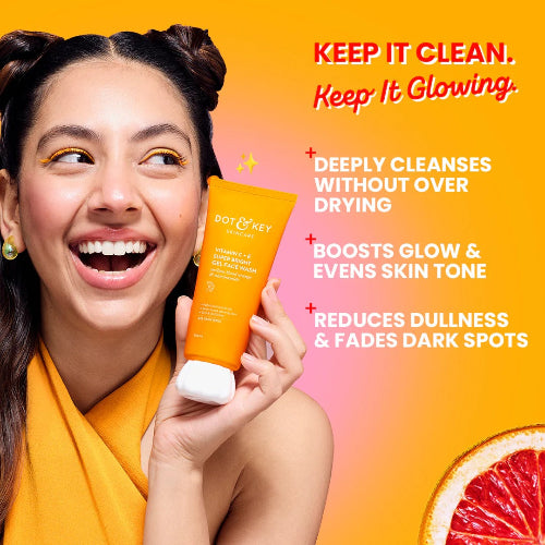 Dot & Key Vitamin C + E Gel Face Wash – Radiant Glow