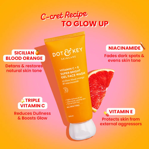 Dot & Key Vitamin C + E Gel Face Wash – Radiant Glow