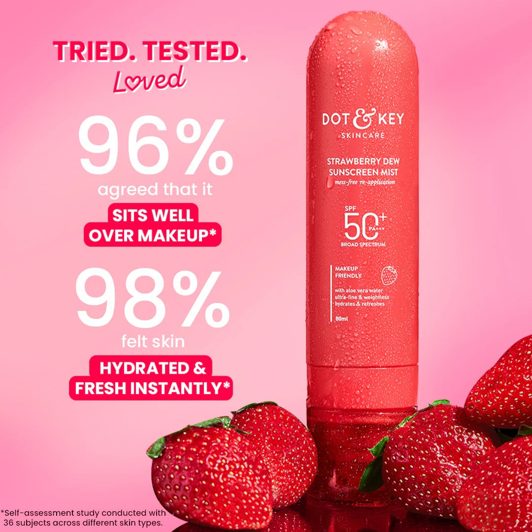 Dot & Key Strawberry Dew Sunscreen Face Mist SPF 50+ PA+++