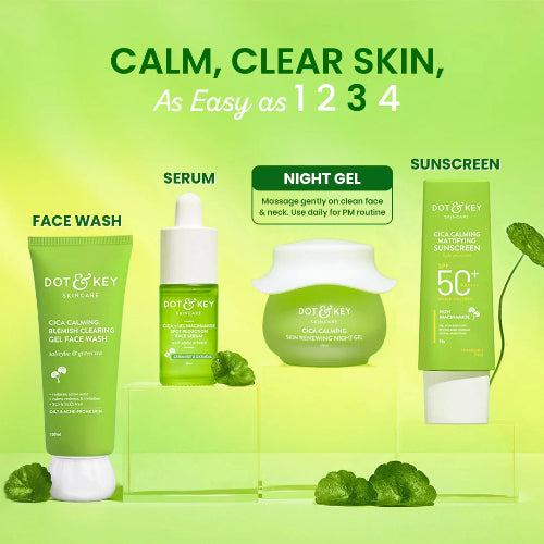 Dot & Key Cica Calming Night Gel (Niacinamide + Green Tea)