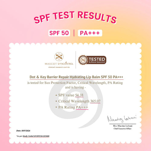 Dot & Key SPF 50+ Barrier Repair Hydrating Lip Balm