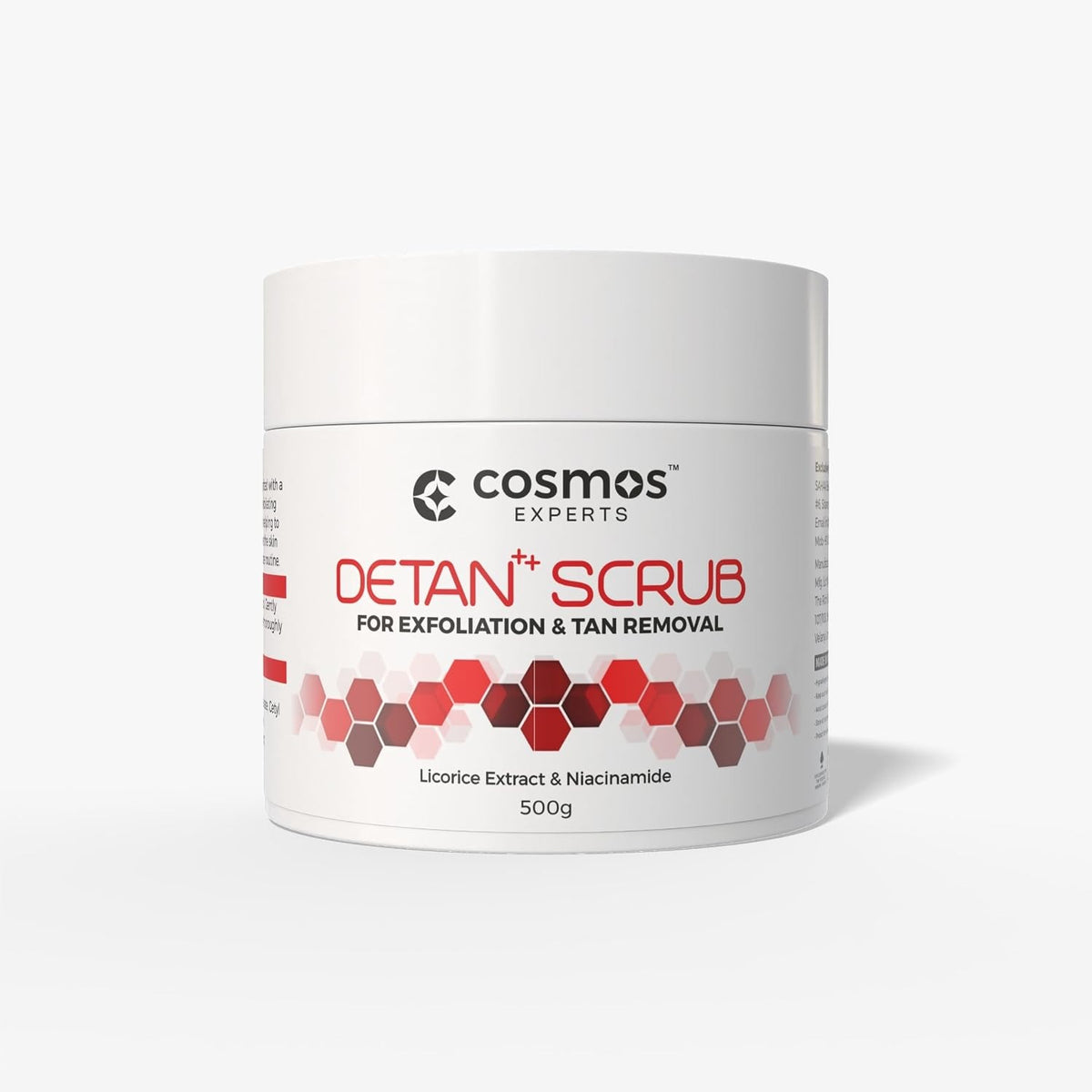 Cosmos Experts Detan+ Scrub – Exfoliation & Tan Removal with Licorice Extract and Niacinamide