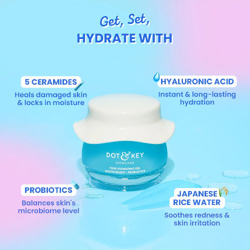 Dot & Key 72HR Hydrating Gel Moisturizer + Probiotics