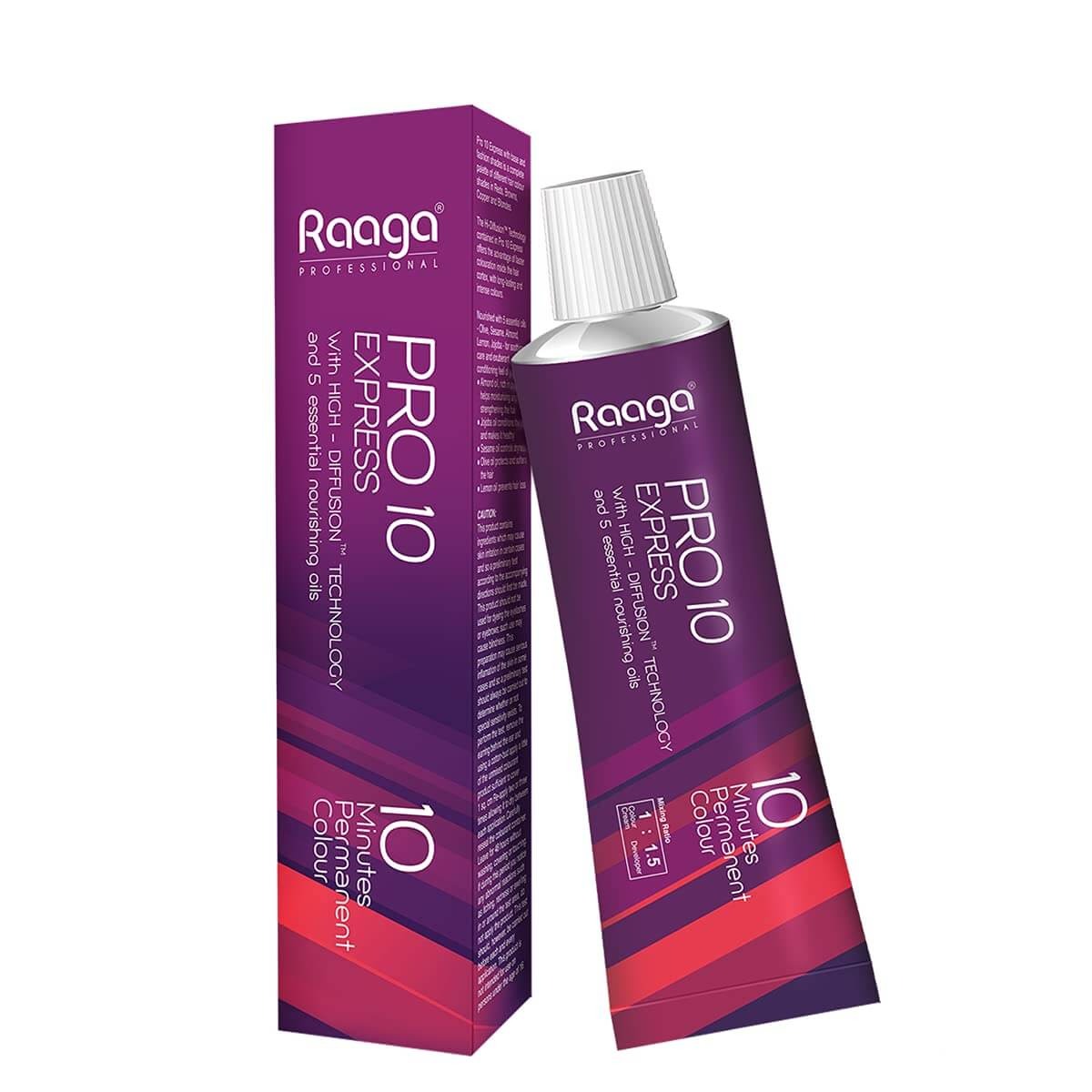 Raaga Professional Pro 10 Express Colour – Light Brown Gold Reflect 5.3 | 10-Minute Permanent Hair Colour with High Diffusion Technology & 5 Essential Oils – 90 g - 2