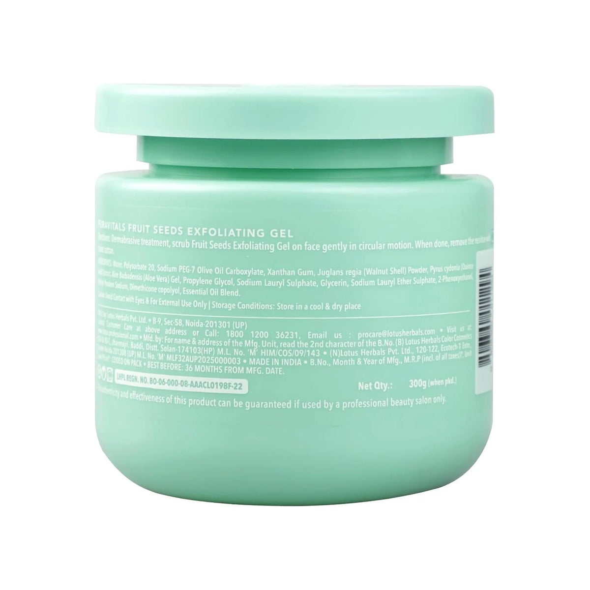 Lotus Professional Puravitals Fruit Seeds Exfoliating Gel - 300g