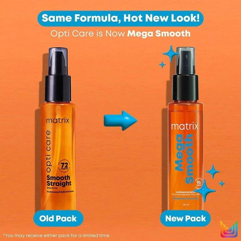 MATRIX Opti.Care Professional ANTI-FRIZZ Hair Serum | For 5X Split End Protection | with Shea Butter (100ml)