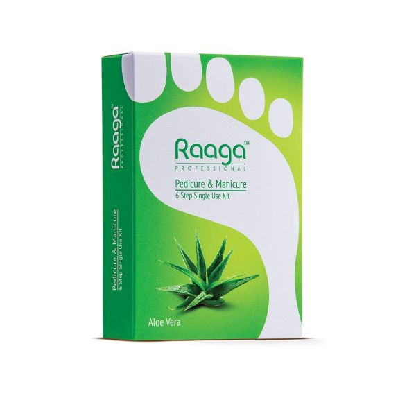 Raaga Professional Aloe Vera Pedicure and Manicure 6 Step Single Use Kit (63gm) - 2