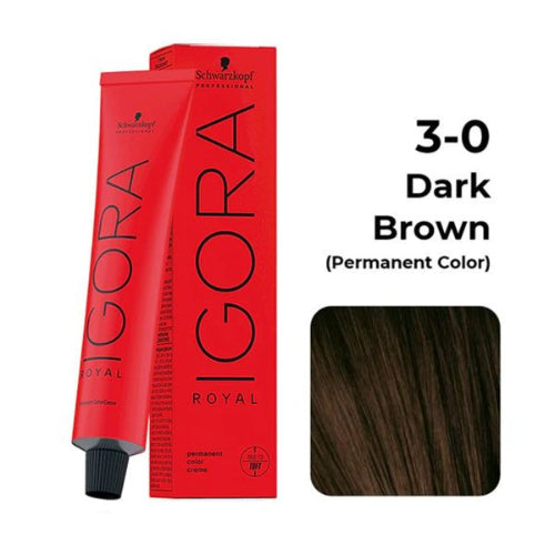 Schwarzkopf Professional Igora Royal Permanent Color Creme (3-0 Dark Brown) - 1